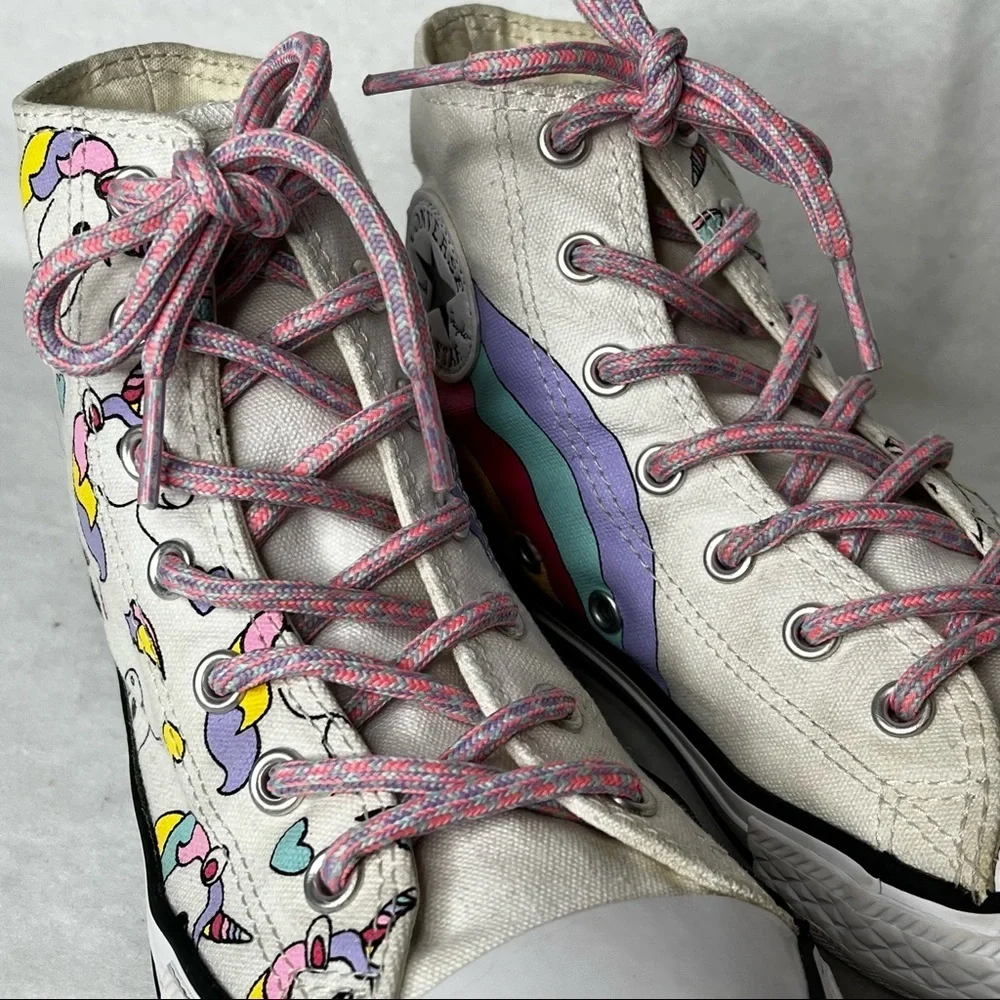 Converse Unicorn Sneaker All High Top Chuck‎ Taylor Rainbow Girls Size 3